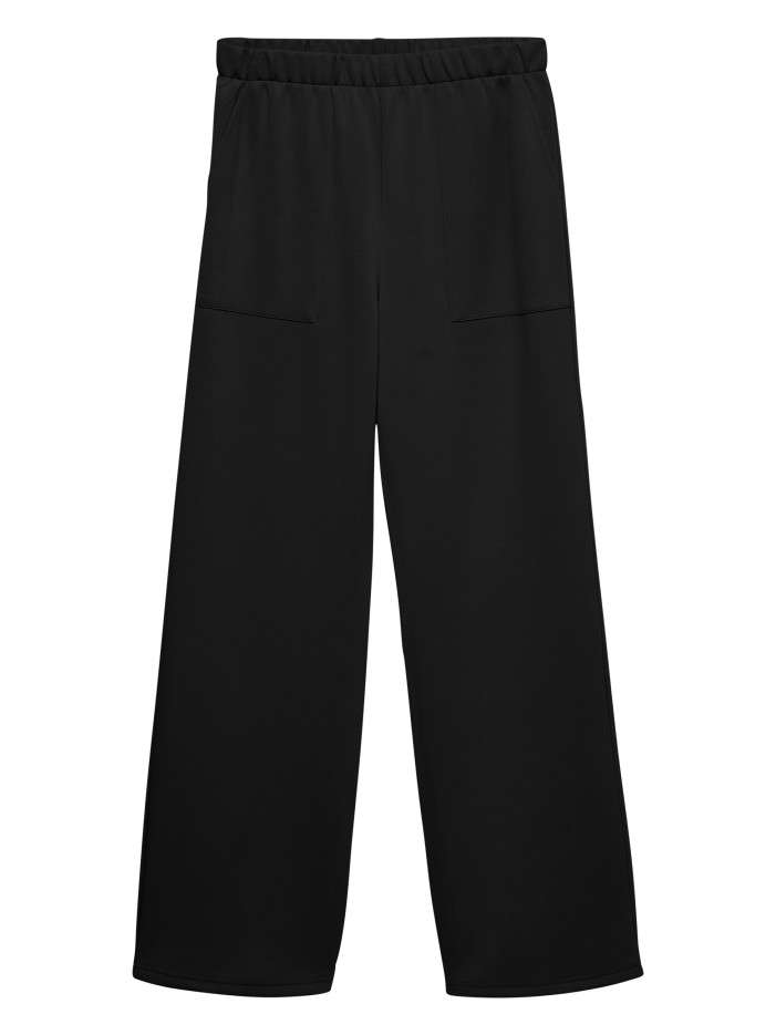 Pantalon chino noir uni...