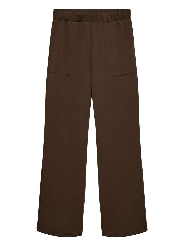 Pantalon chino chocolat uni...