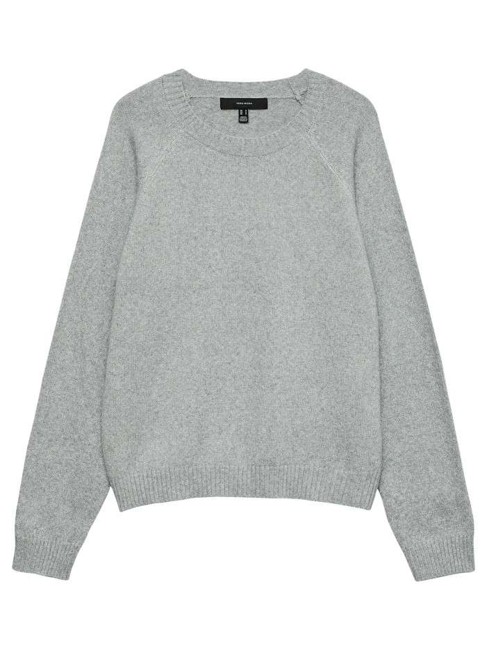 Pull gris clair uni pourvu...