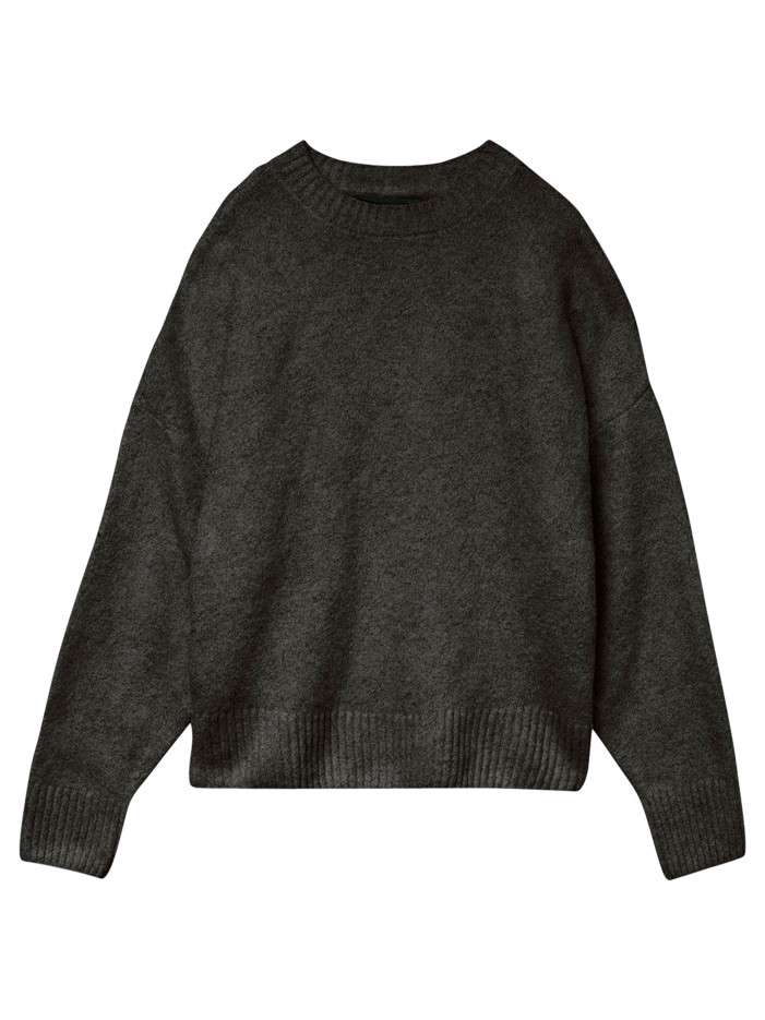 Pull basique chocolat uni...