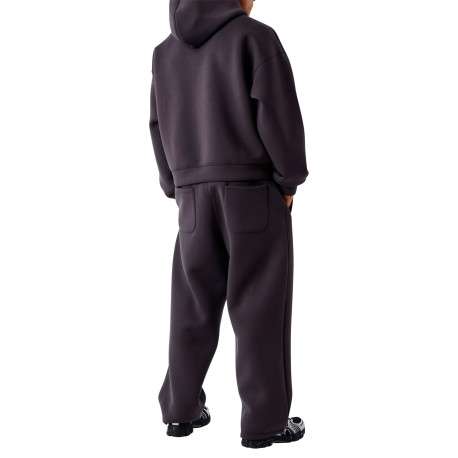 Pantalon jogging anthracite uni avec une coupe bootcut et une taille basse - Image 4