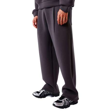 Pantalon jogging anthracite uni avec une coupe bootcut et une taille basse - Image 5