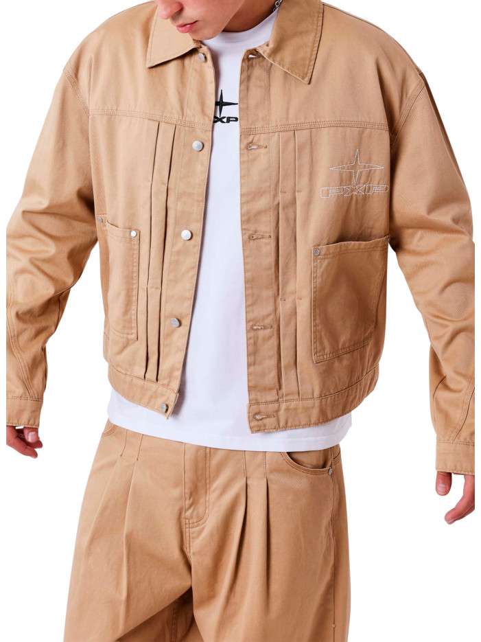 Veste en coton moutarde...