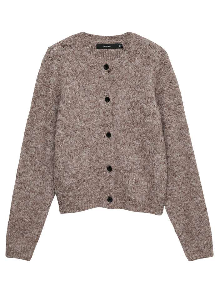 Gilet brun uni casual avec...