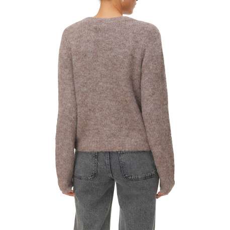 Gilet brun uni casual avec une coupe droite et des manches longues - Image 3