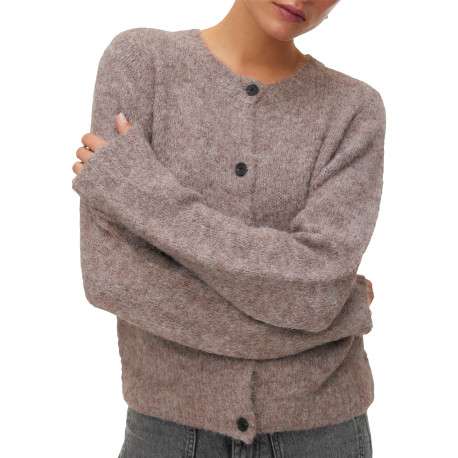 Gilet brun uni casual avec une coupe droite et des manches longues - Image 4