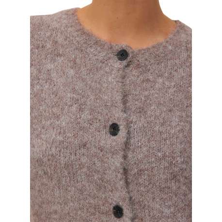 Gilet brun uni casual avec une coupe droite et des manches longues - Image 5