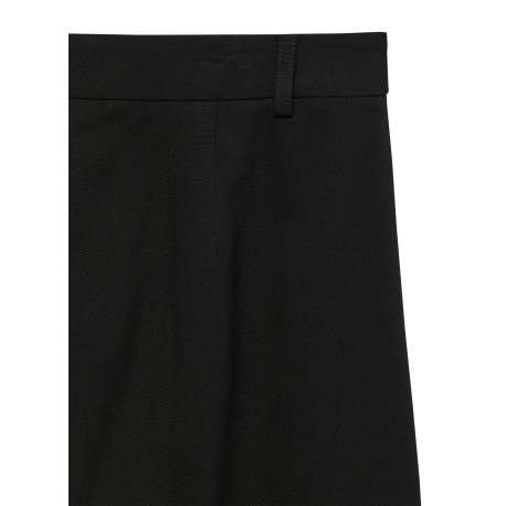 Pantalon noir uni avec une coupe flare muni d'un zip et d'un bouton - Image 2