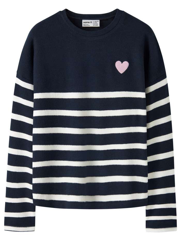 Pull marine à rayures avec...
