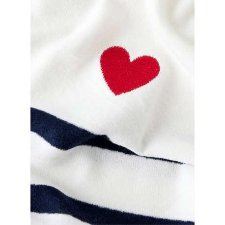 Pull blanc à rayures avec une coupe droite et des manches longues - Image 2
