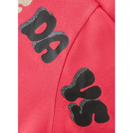 T-shirt en coton rouge à imprimé avec une coupe droite et un col rond - Image 5