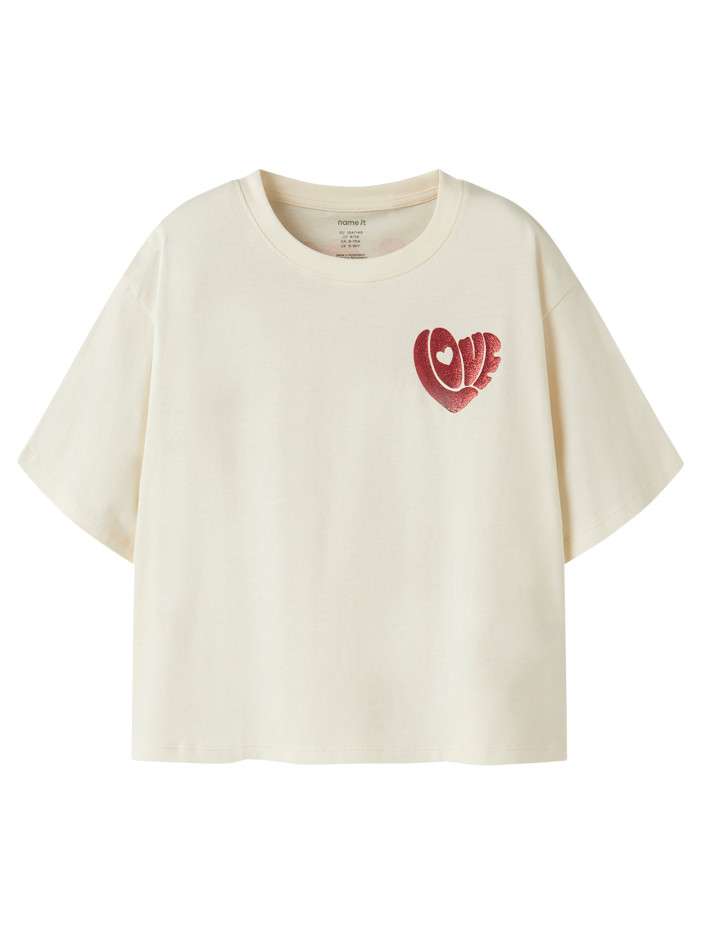 T-shirt en coton écru à...