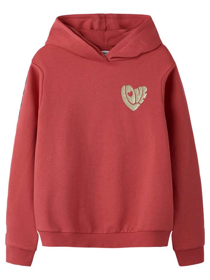 Sweat rouge à imprimé avec...