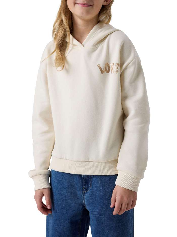 Sweat écru à imprimé avec...