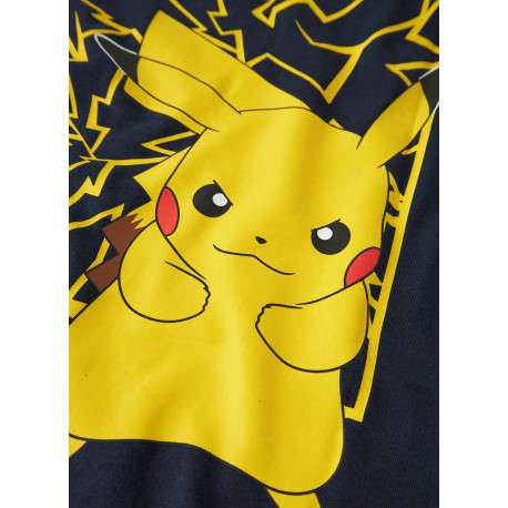 T-shirt en coton biologique marine à imprimé avec une coupe droite - Image 3