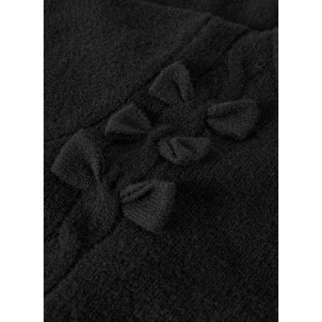 Pull noir uni avec une coupe droite et des manches longues - Image 3