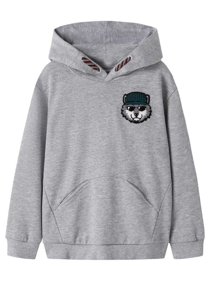 Sweat en coton gris à...