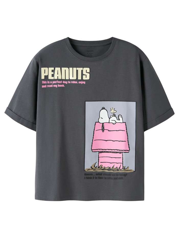 T-shirt en coton anthracite...