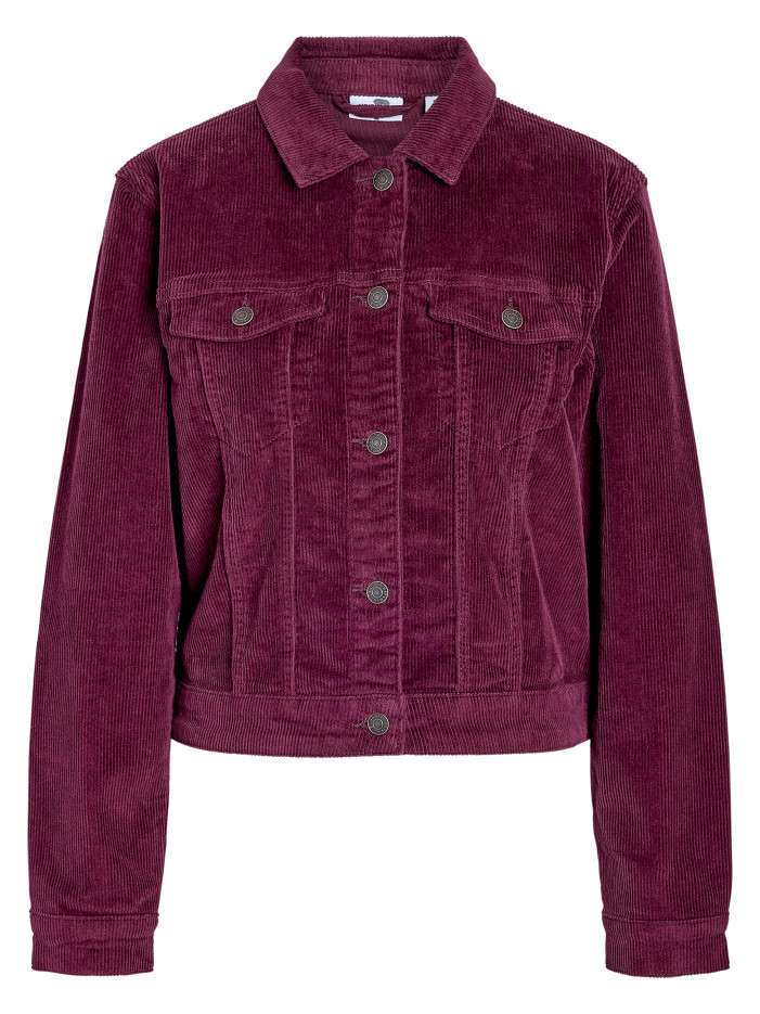 Blouson en coton prune uni...