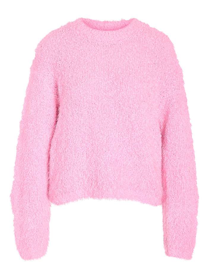 Pull rose uni à coupe...