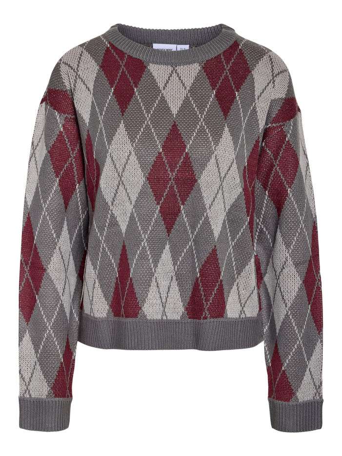 Pull multicolore à carreaux...