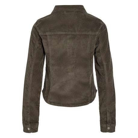 Chemisier en coton marron doté d'une coupe cintrée et d'un col à revers - Image 2