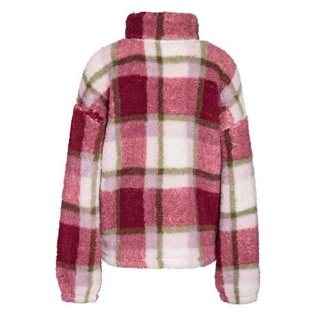 Veste multicolore à carreaux à coupe oversize dotée d'un col montant - Image 2