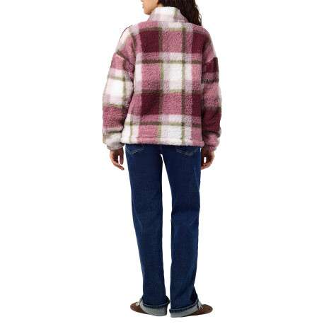 Veste multicolore à carreaux à coupe oversize dotée d'un col montant - Image 4