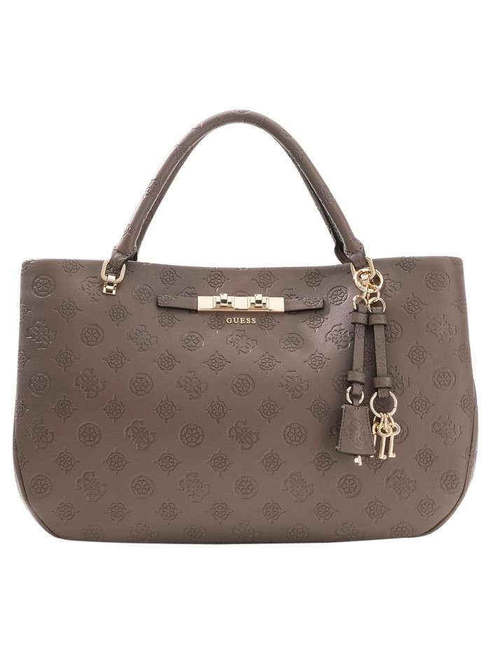 Sac porté mains taupe à...