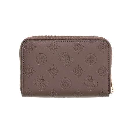Portefeuille taupe à motif monogramme avec une fermeture à zip - Image 2
