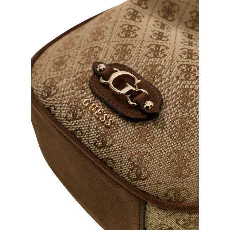 Mini sac beige à imprimé monogramme muni d'une fermeture à pression - Image 4