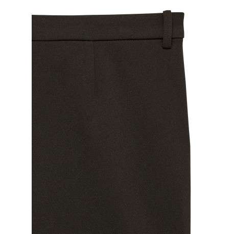 Pantalon chino chocolat uni avec une coupe droite muni d'un zip - Image 2
