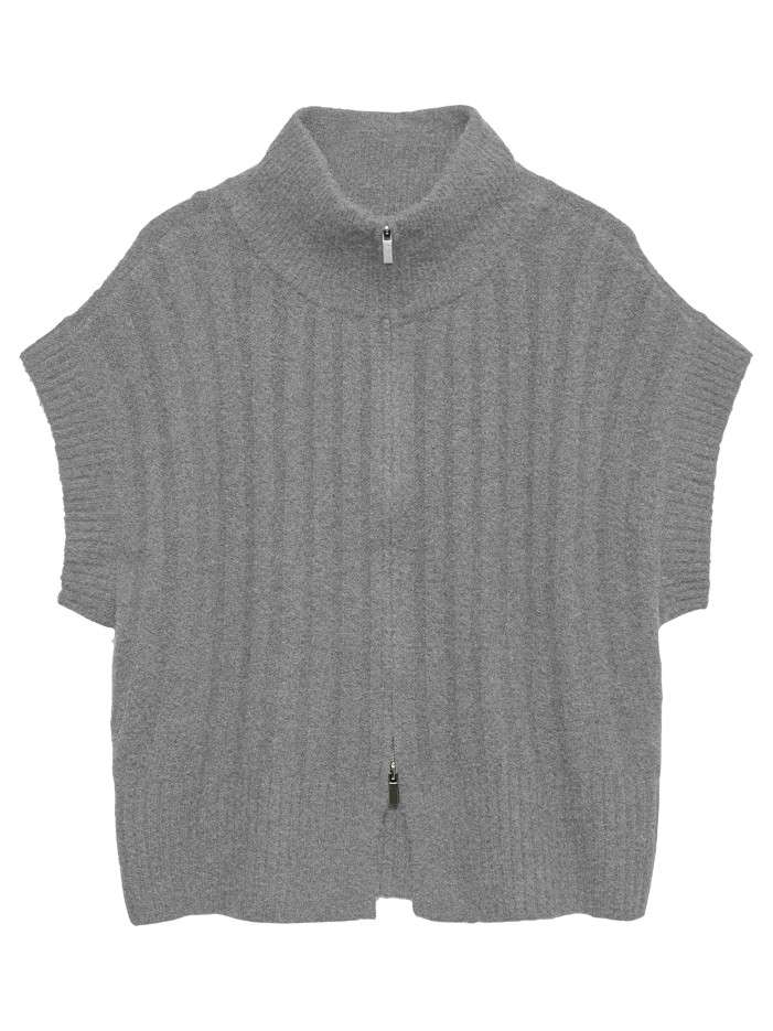 Gilet gris uni pourvu d'une...