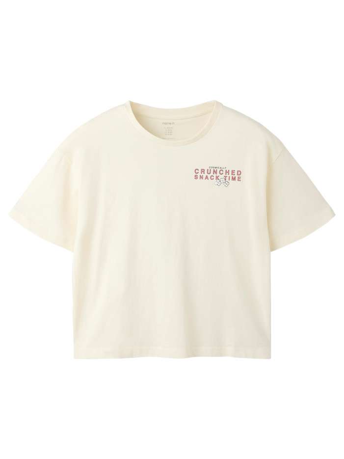 T-shirt en coton écru à...