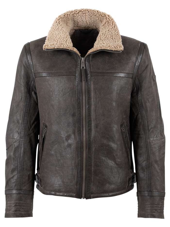 Bomber en cuir de mouton...