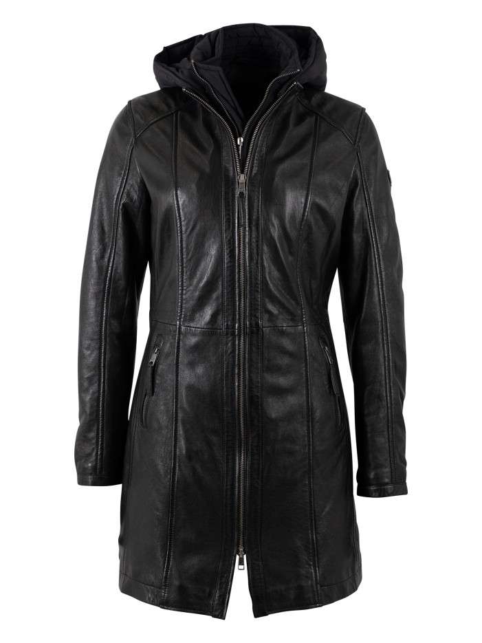 Parka en cuir de mouton...