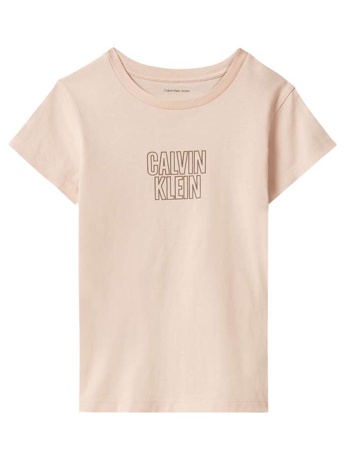 T-shirt en coton rose uni à...