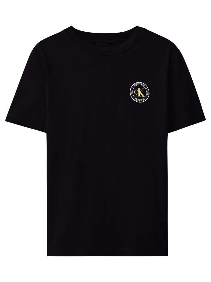 T-shirt en coton noir uni à...