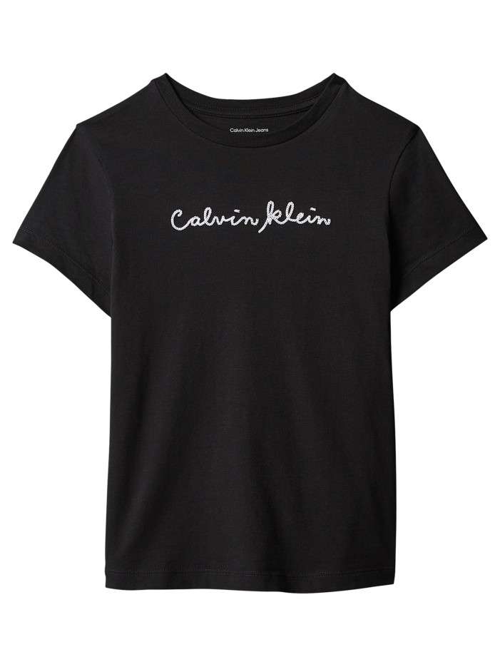 T-shirt en coton noir uni à...