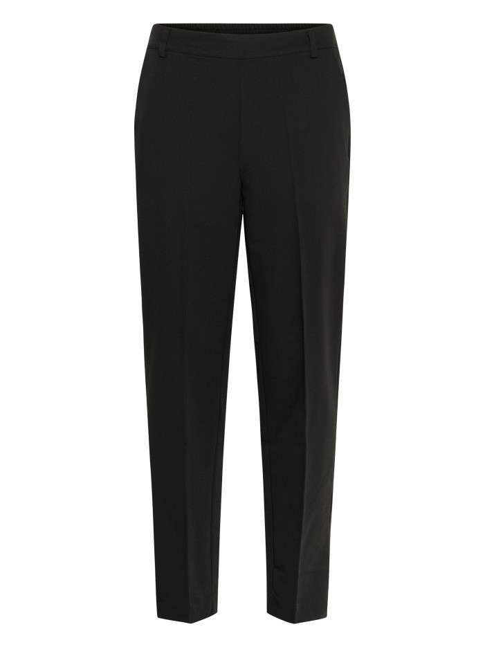 Pantalon chino noir uni...