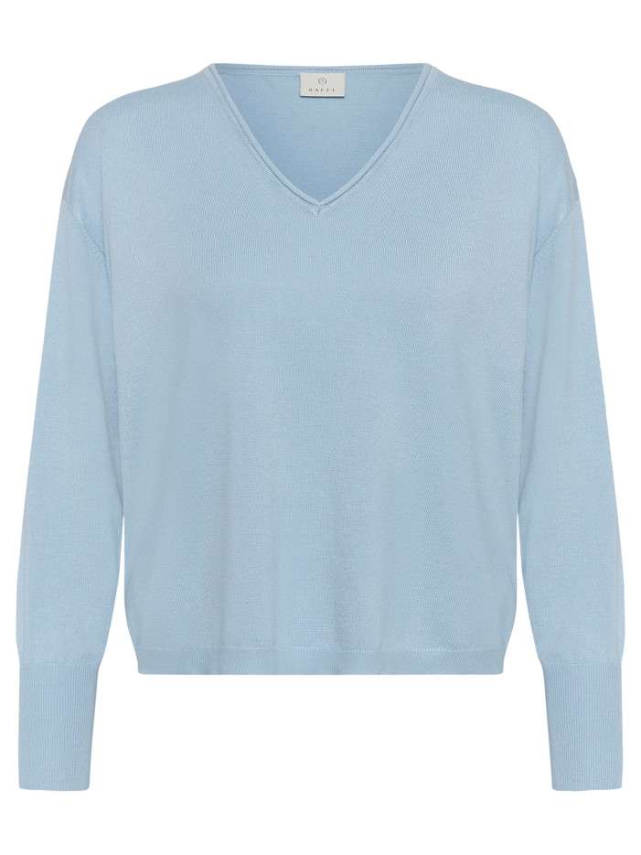 Pull bleu uni avec une...