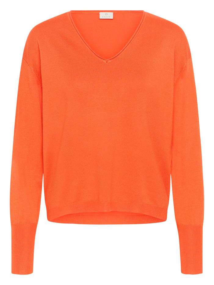 Pull orange uni avec une...