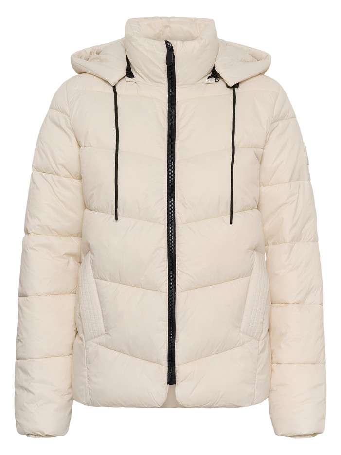 Doudoune beige unie avec...