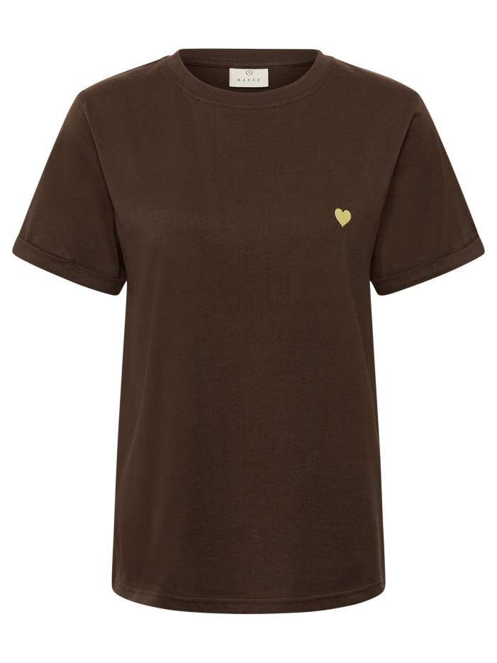 T-shirt en coton chocolat...
