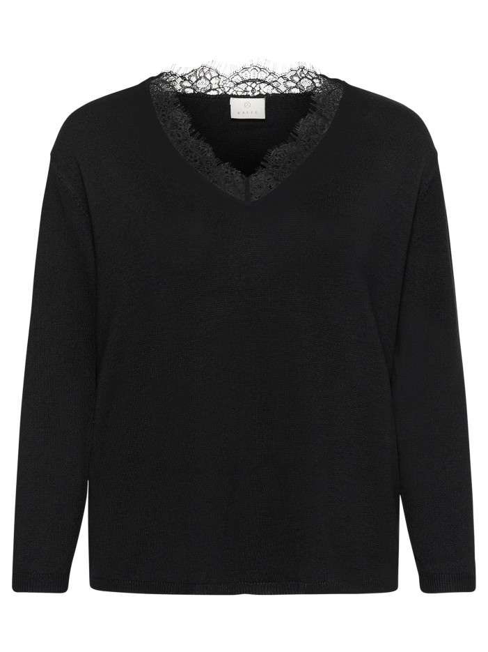 Pull noir uni avec une...