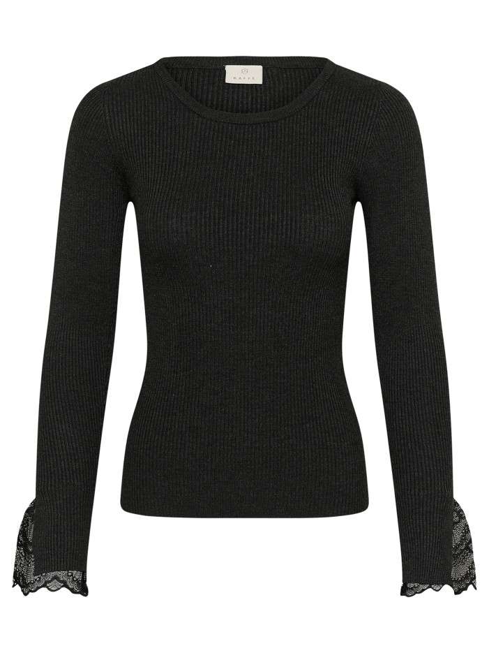 Blouse grise unie avec une...