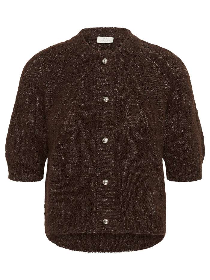 Gilet chocolat uni avec une...