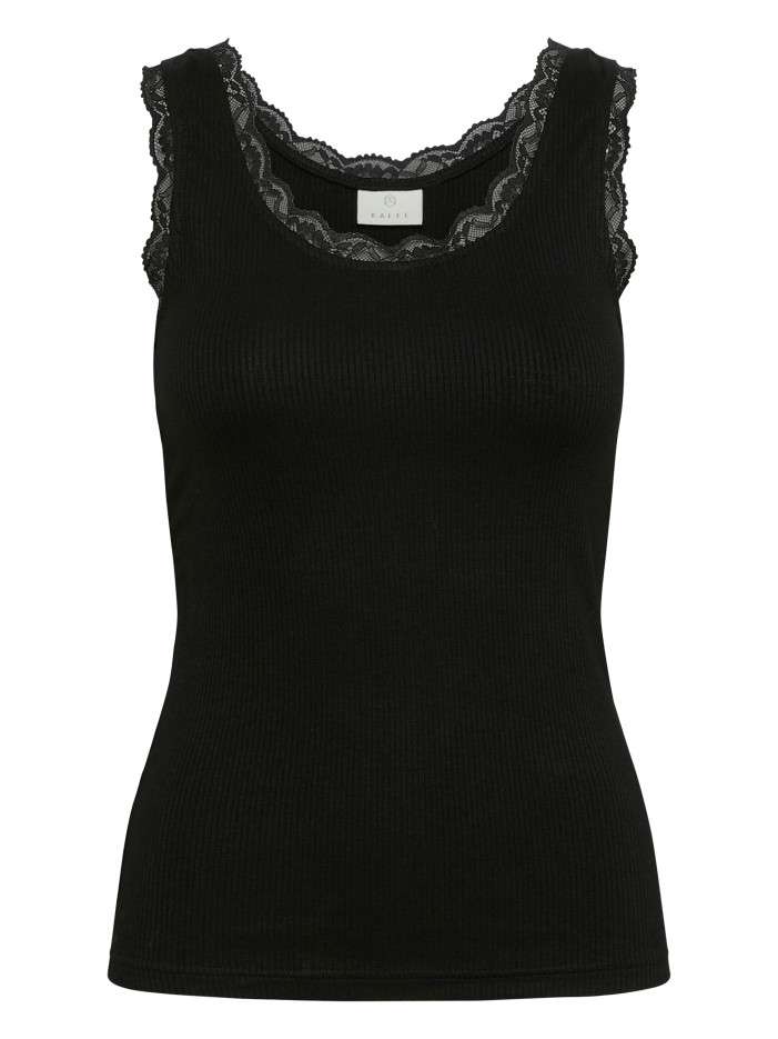 Top noir uni avec une coupe...