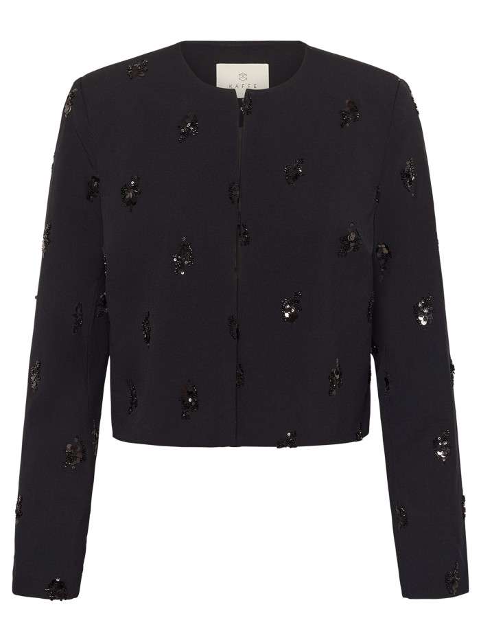 Blouson noir uni avec une...