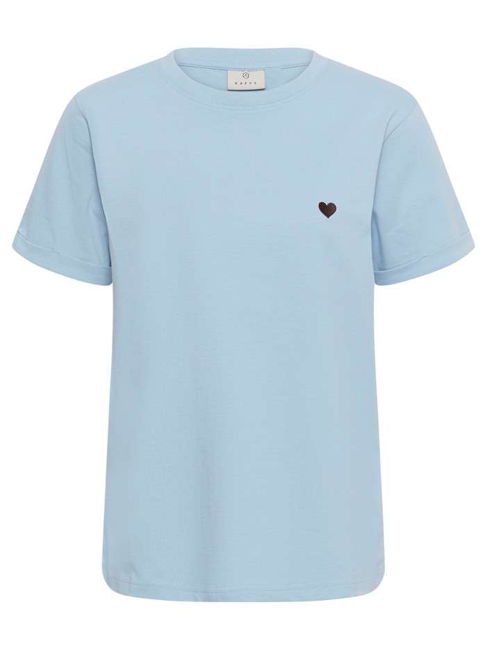 T-shirt en coton bleu uni...